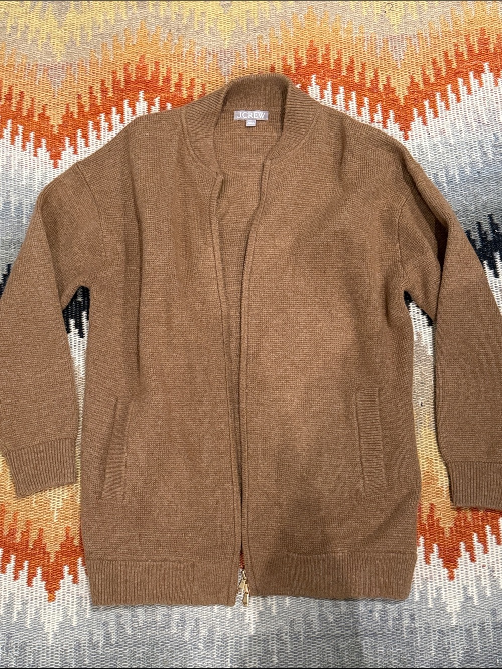 EUC Fab J CREW Full-zip Flight Sweater Jacket XS